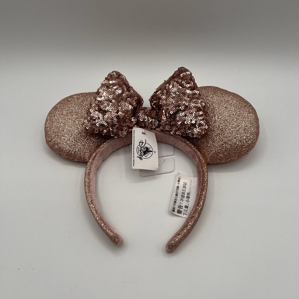 DISNEY Parks Rose Gold Minnie Mouse Ears NWT